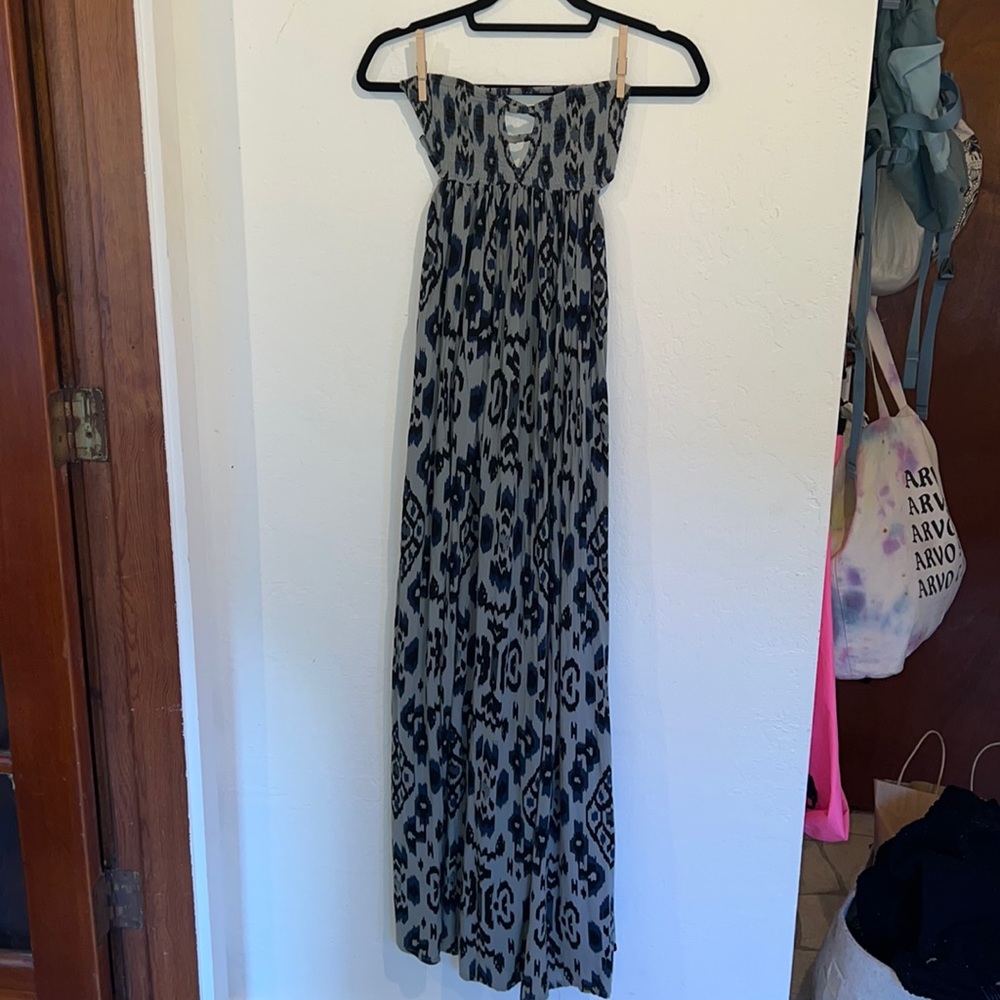 Indah tribal strapless dress